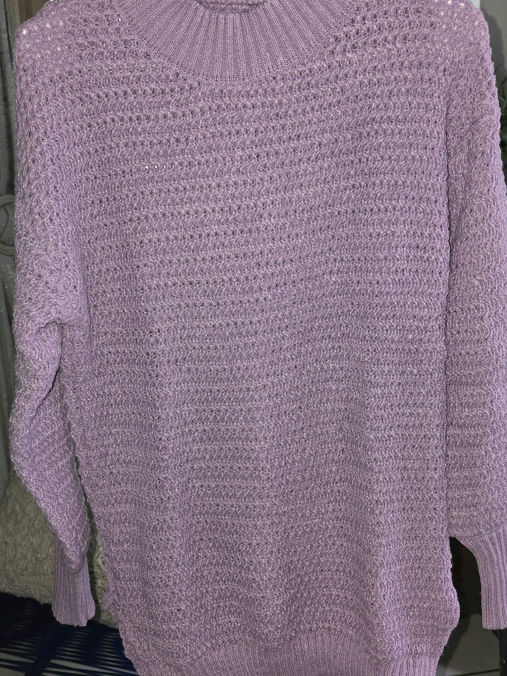 Lilac Crewneck Knit Sweater for Women